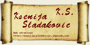 Ksenija Sladaković vizit kartica